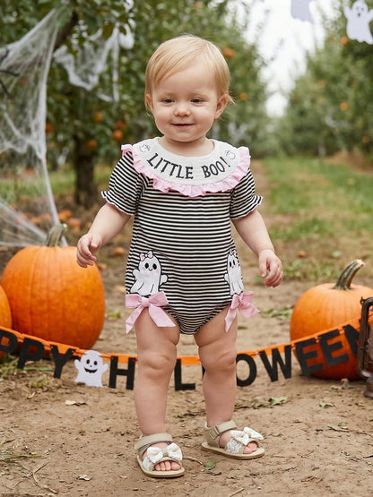 Baby Girl Football Outfit Smocked Bubble Romper Long Sleeve Cutest Football Fan Embroidery Striped Jumpsuit One Piece Fall Winter Clothes