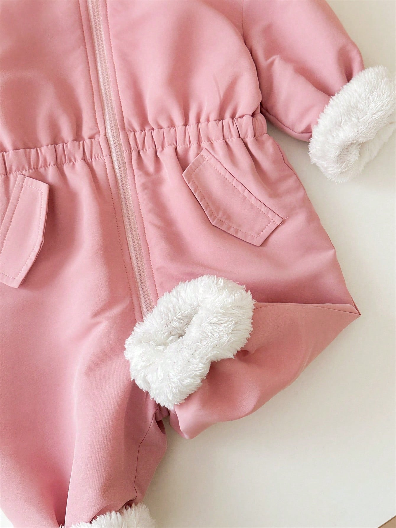 Baby Girl Outdoor Cargo Thermal Lined Hooded Jumpsuit, Autumn/Winter