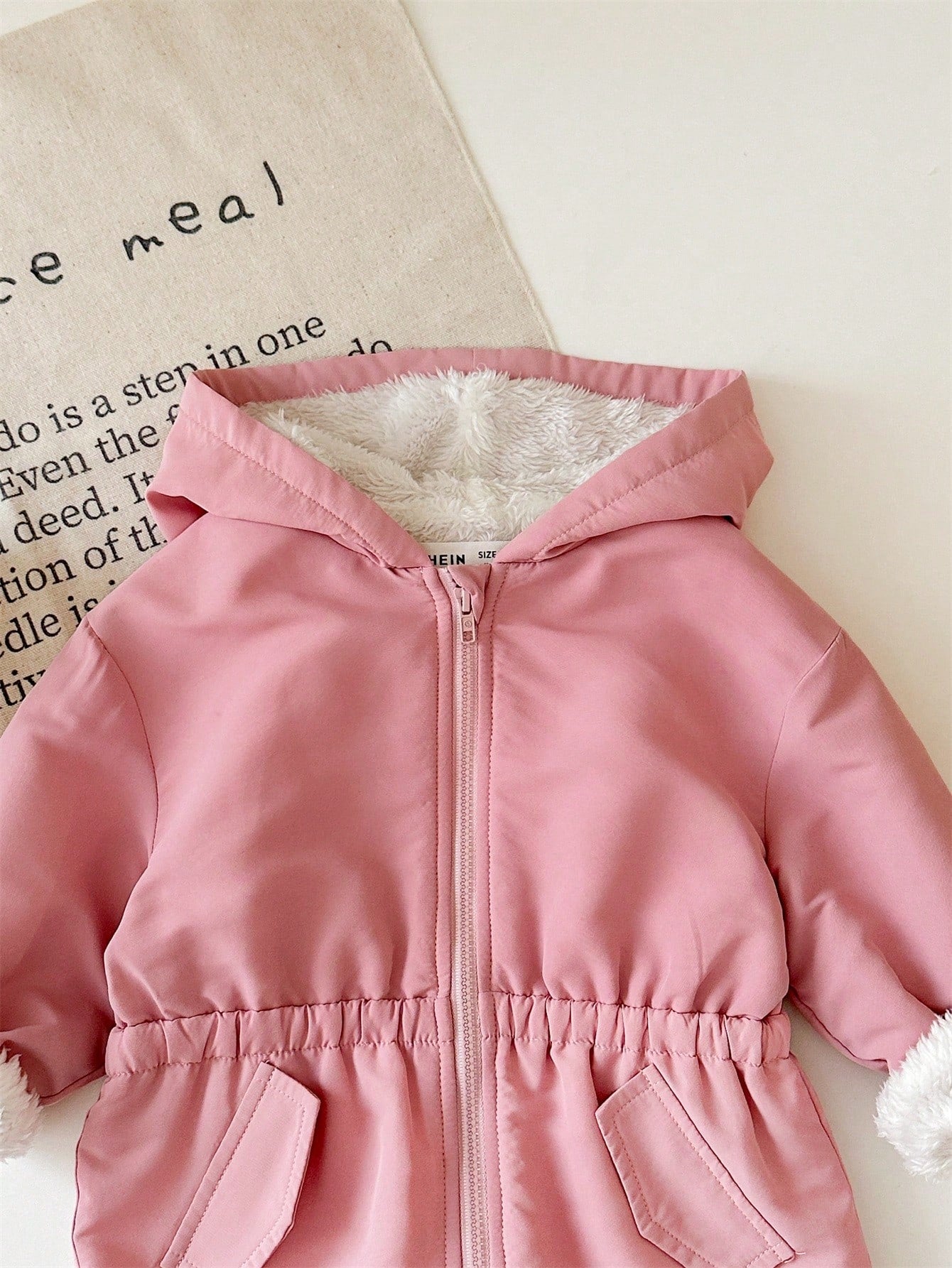 Baby Girl Outdoor Cargo Thermal Lined Hooded Jumpsuit, Autumn/Winter