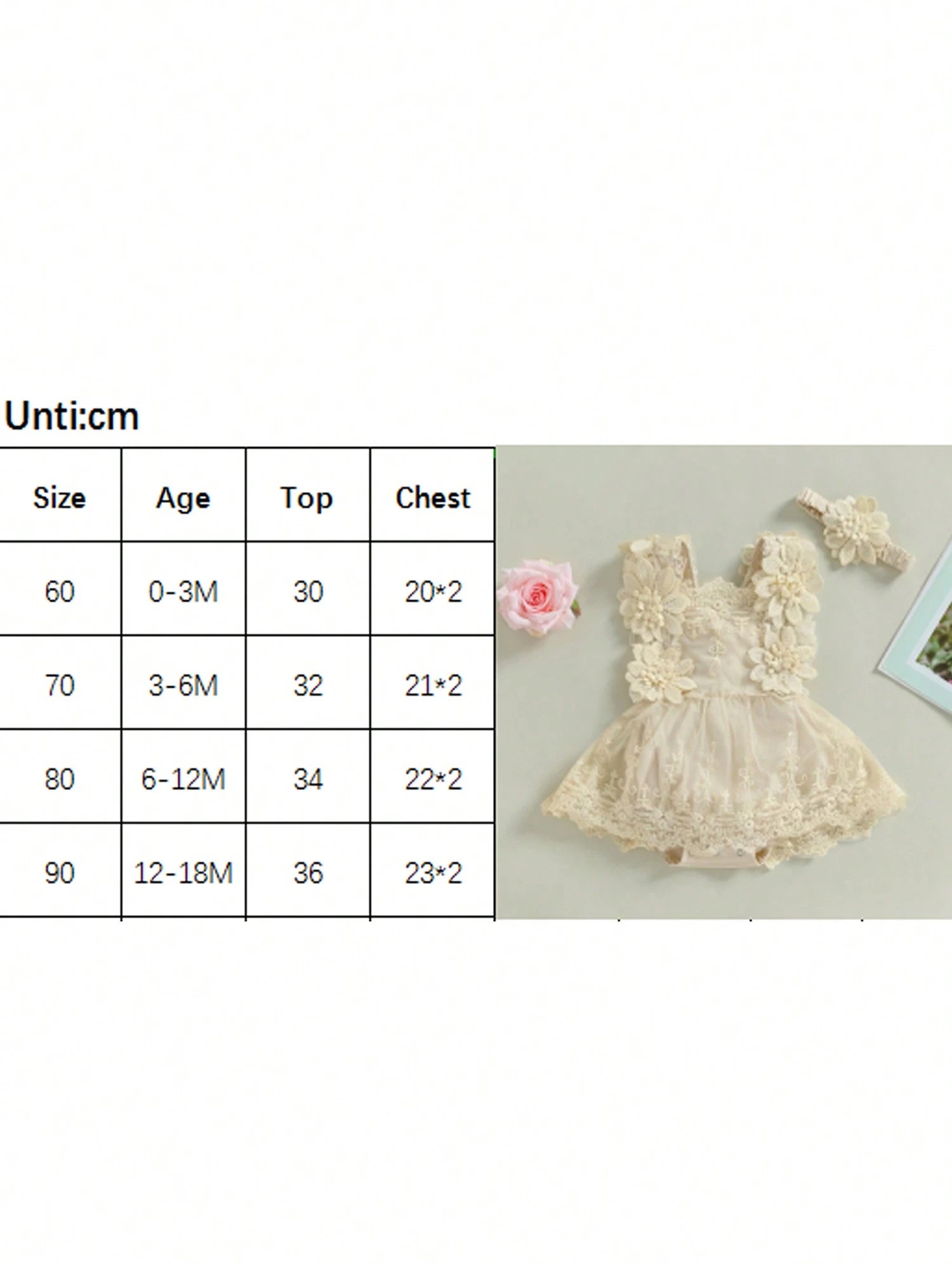 Baby Girls Romper, Summer Sleeveless Square Neck Floral Lace Casual Party Street Bodysuit Tops + Head Band