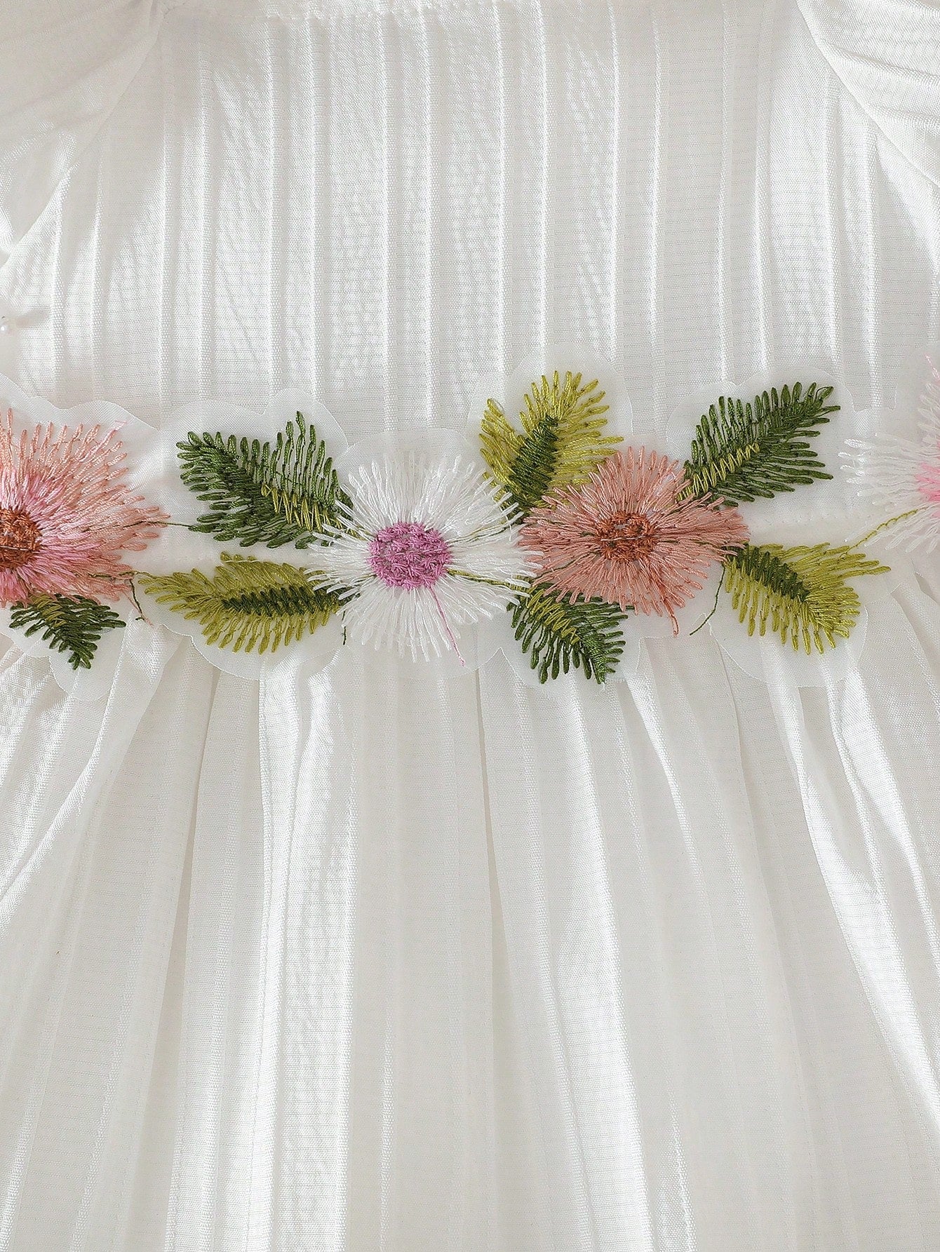 Baby Girls' Summer Casual Floral Embroidery Dress