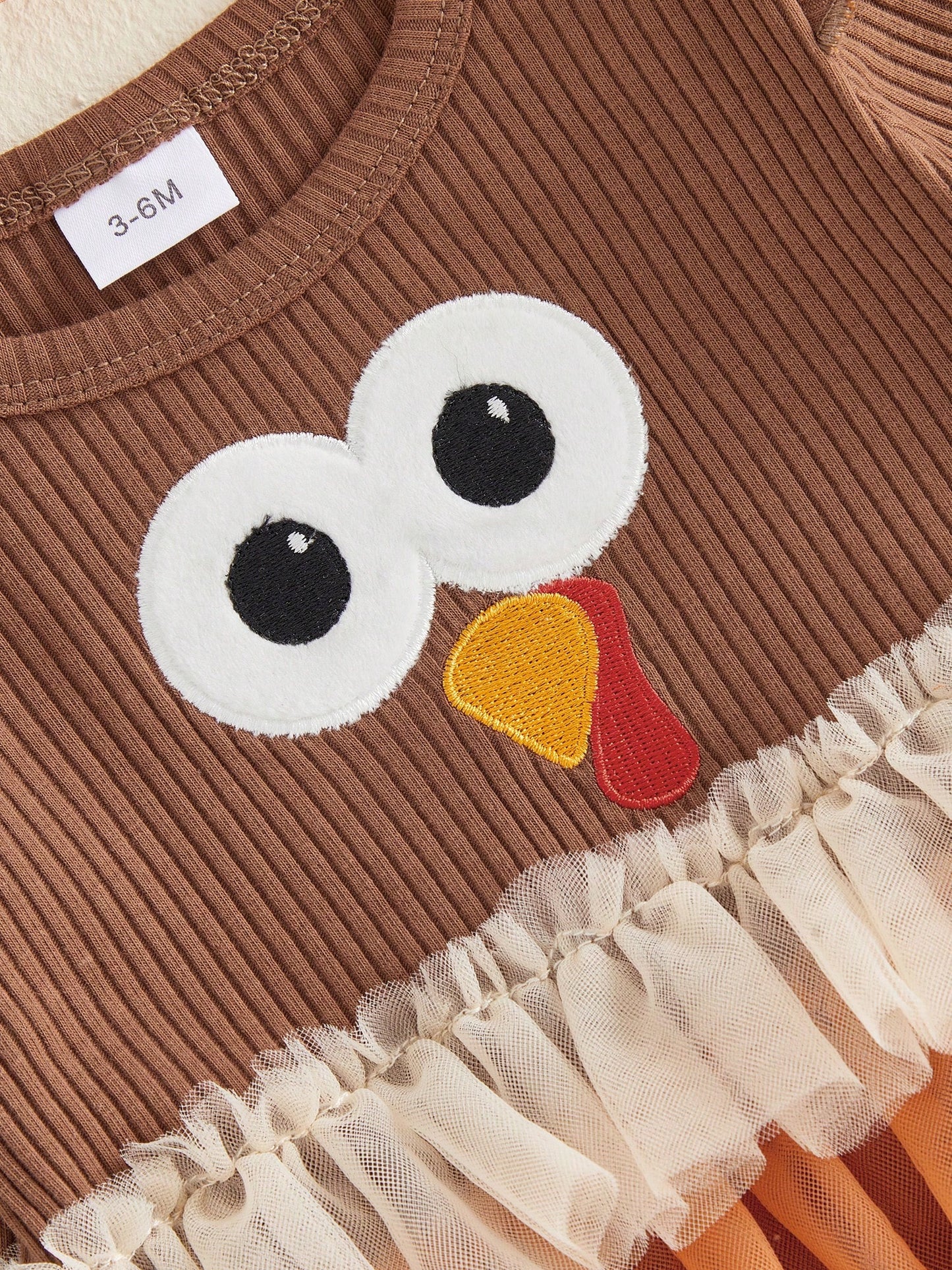 Baby Girls Thanksgiving Outfits Long Sleeve Turkey Romper With Headband