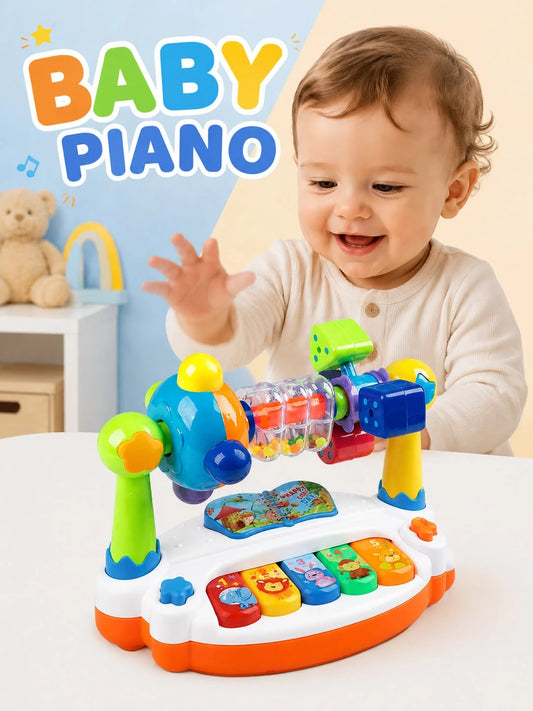 Baby Piano Toy With Lights And Music, Educational Musical Piano Toy For Infants, Gift For Boys And Girls