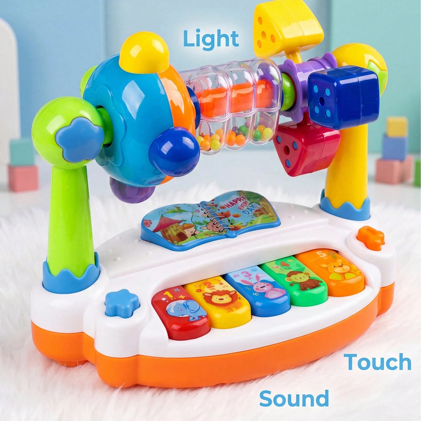 Baby Piano Toy With Lights And Music, Educational Musical Piano Toy For Infants, Gift For Boys And Girls