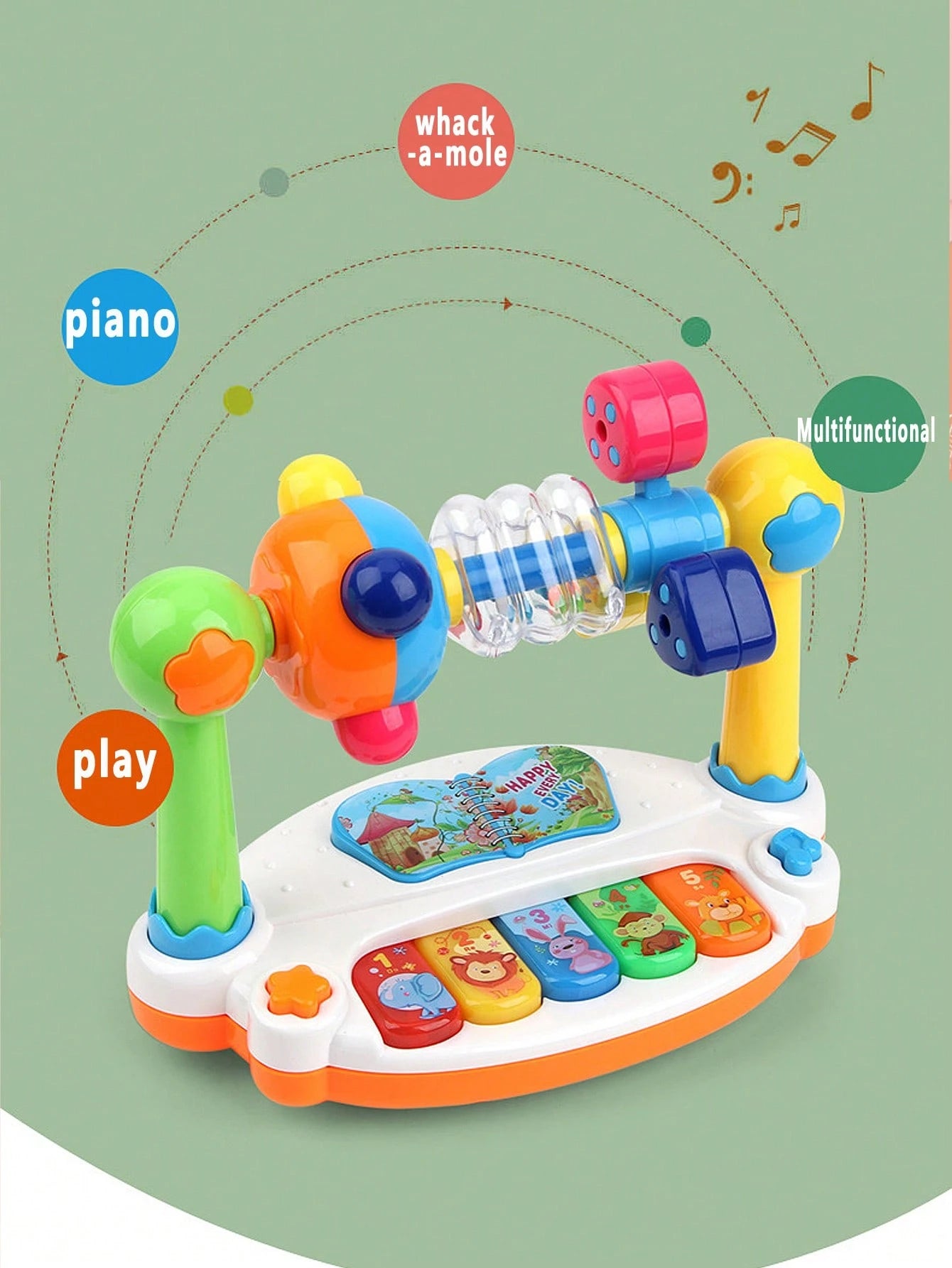 Baby Piano Toy With Lights And Music, Educational Musical Piano Toy For Infants, Gift For Boys And Girls