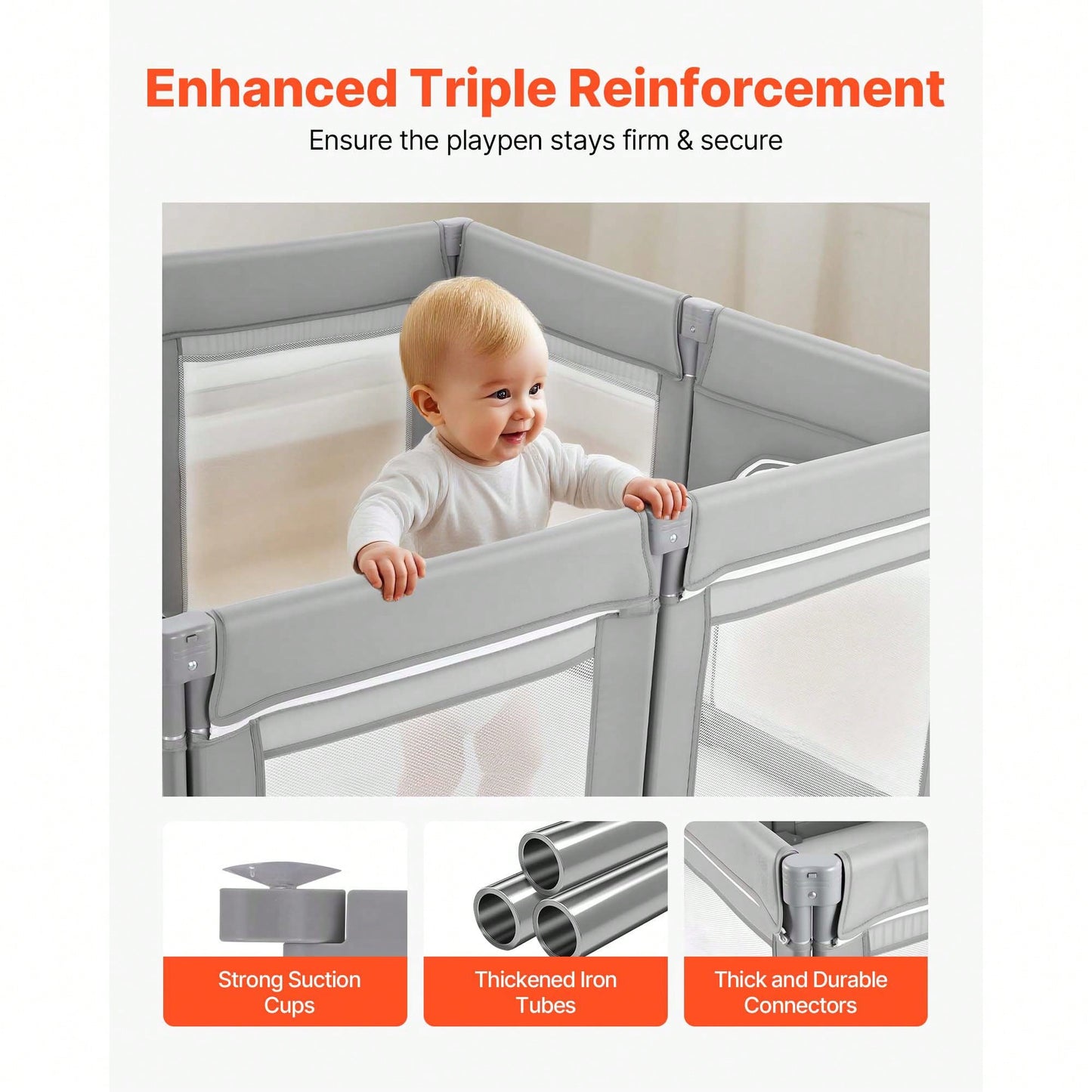 Baby Playpen, 78.7″ X 70.1″ Extra Large Toddlers Playpen, Foldable Baby Fence Play Yard With Zippered Door & Soft Breathable Mesh, Indoor Outdoor Safety Activity Center- Great Gift For Toddlers