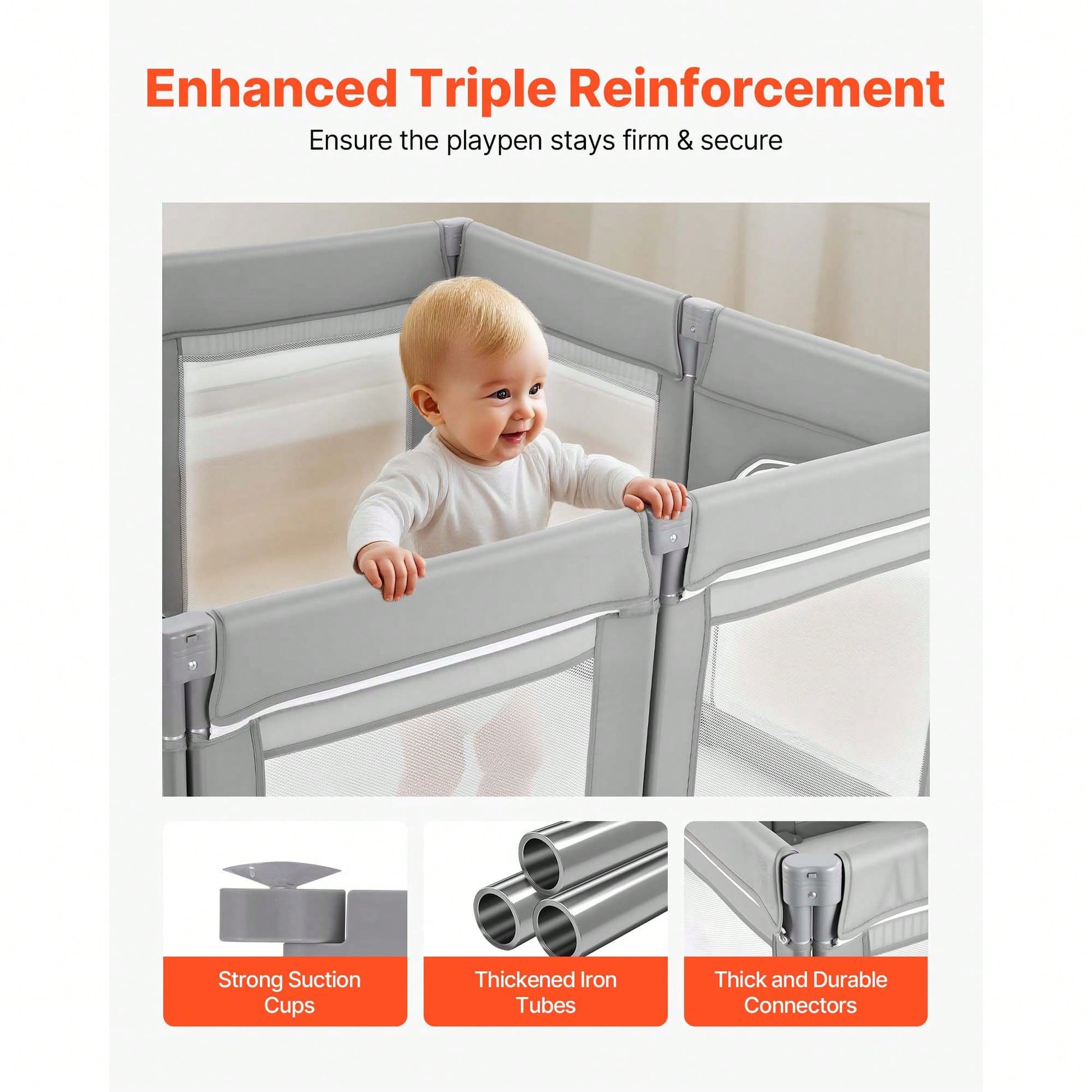 Baby Playpen, 78.7″ X 70.1″ Extra Large Toddlers Playpen, Foldable Baby Fence Play Yard With Zippered Door & Soft Breathable Mesh, Indoor Outdoor Safety Activity Center- Great Gift For Toddlers