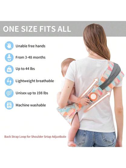 Baby Sling Carrier, Child Compact Hipseat One-Shoulder Carrier Portable Lightweight Baby Carrier Sling Hip Newborn To Toddler For Infants Carrying Up To 35 Lbs