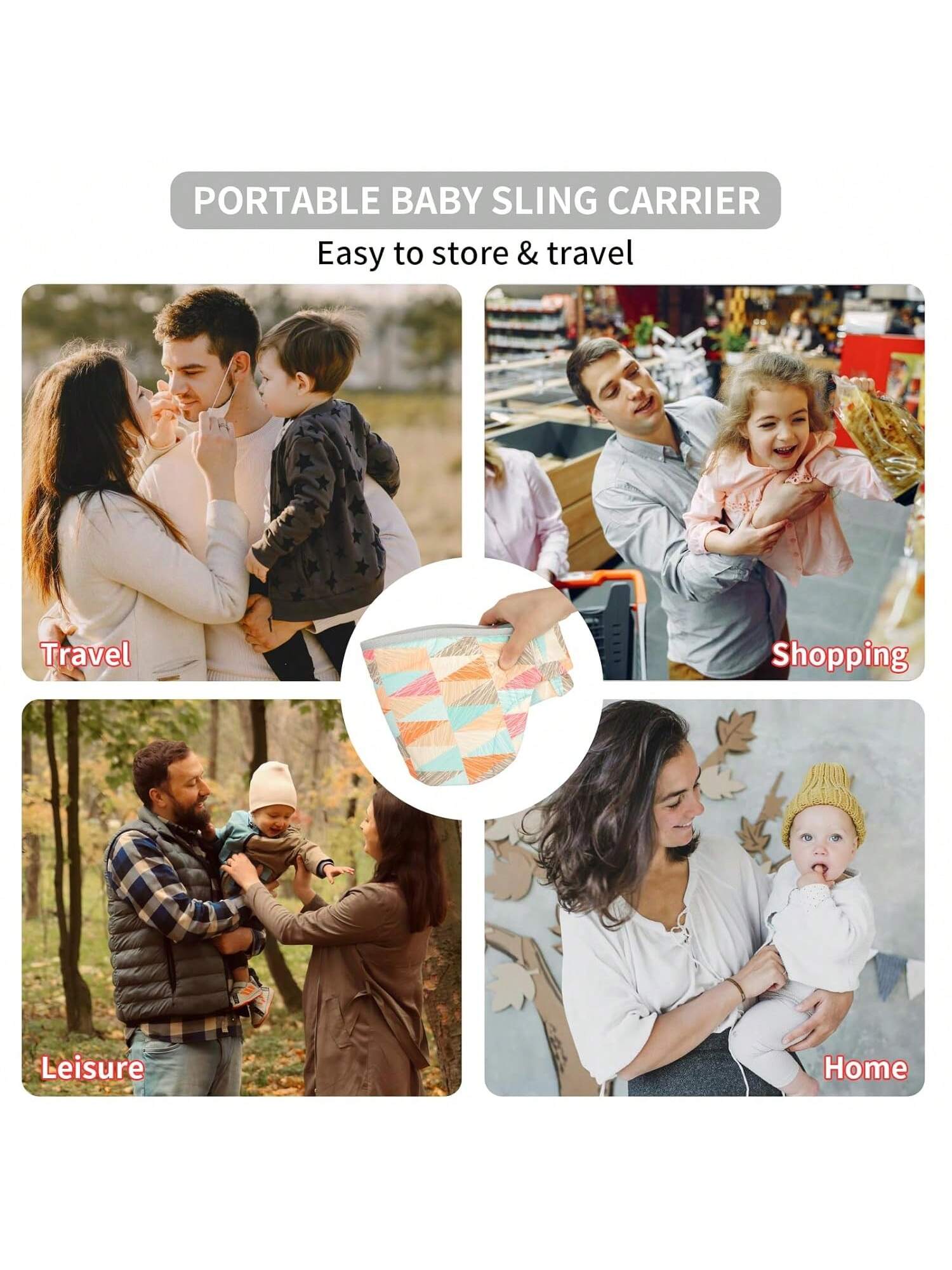 Baby Sling Carrier, Child Compact Hipseat One-Shoulder Carrier Portable Lightweight Baby Carrier Sling Hip Newborn To Toddler For Infants Carrying Up To 35 Lbs