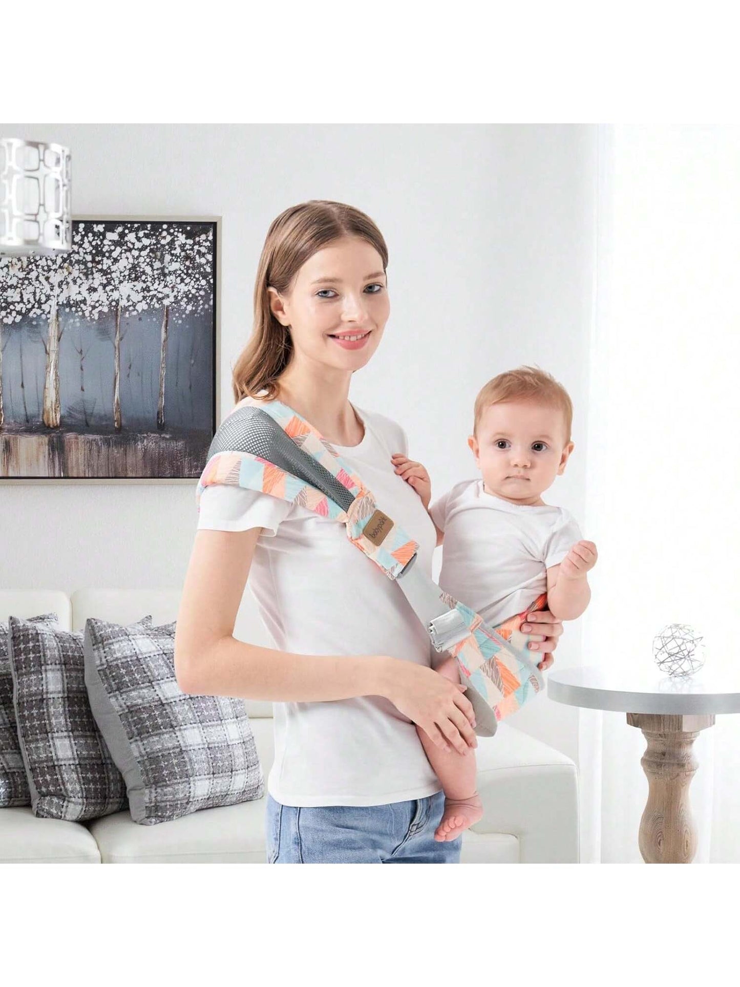 Baby Sling Carrier, Child Compact Hipseat One-Shoulder Carrier Portable Lightweight Baby Carrier Sling Hip Newborn To Toddler For Infants Carrying Up To 35 Lbs