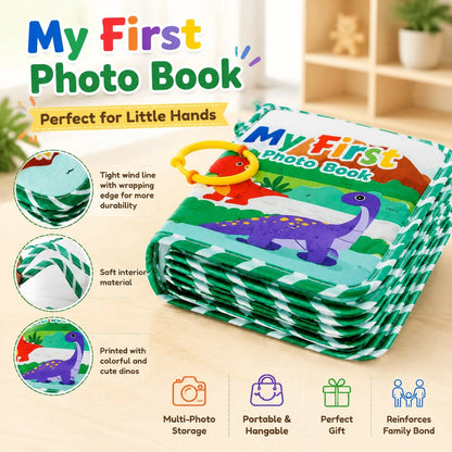 Baby Soft Fabric Photo Album, Built-In Mirror With Detachable Hanging Ring, Suitable For Multiple Photo Sizes, Baby Gift Keepsake