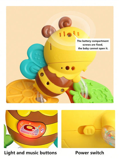 Baby Teething Rattle Toy, An Early Education Toy To Help Develop Hand-Eye Coordination, Featuring Cute Cartoon Designs Of Lion, Elephant And Octopus, Suitable As A Gift For Newborn Boys And Girls