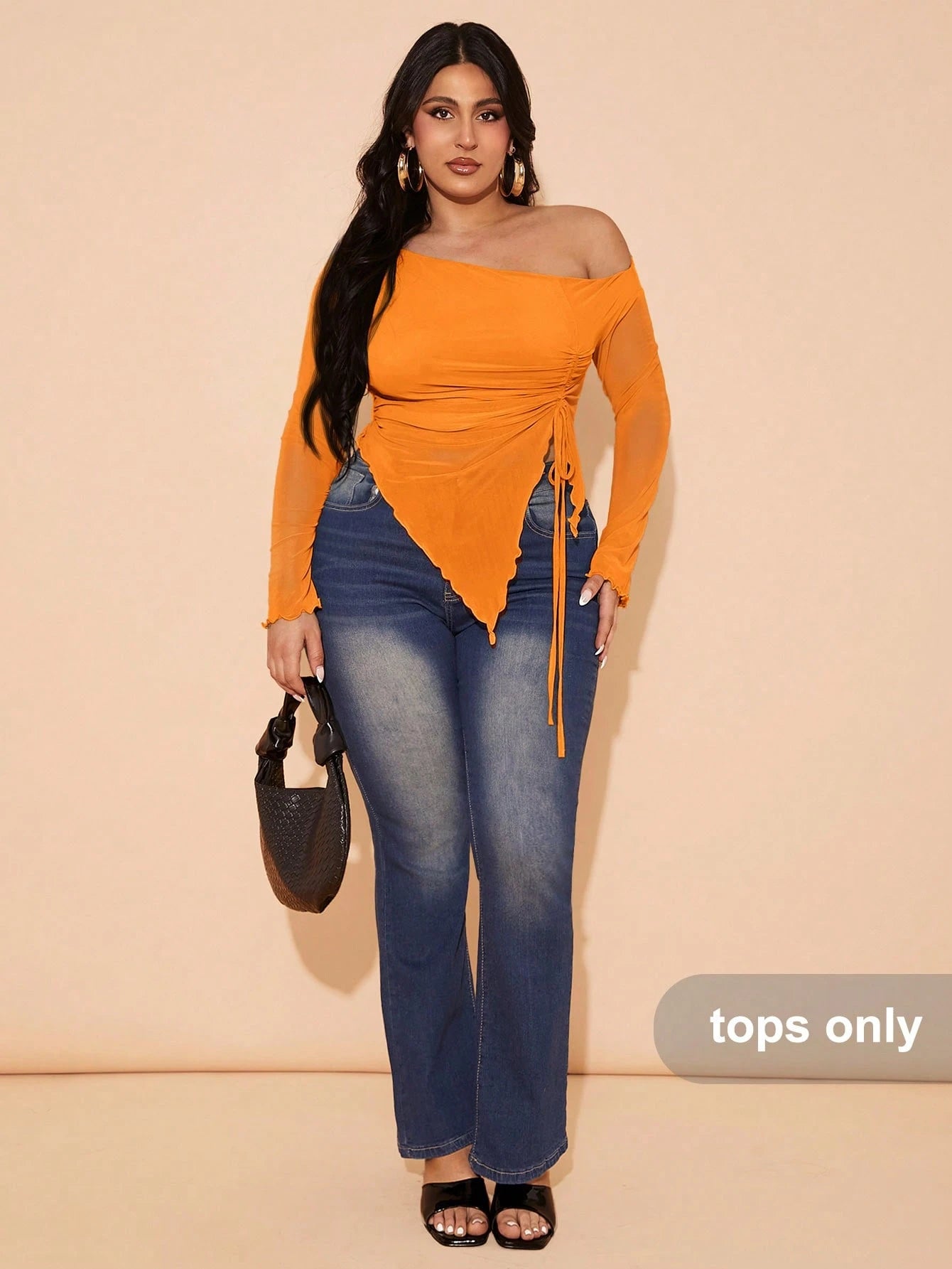 BAE Plus Size Women Summer Mesh Bow Decor Blouse, Holiday Party, Elegant Birthday Suit Fall