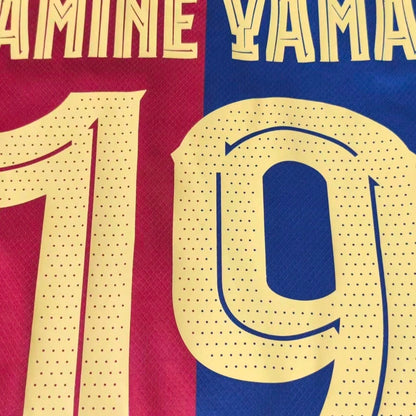 Barce Home Jersey #19 Yamal Soccer Jersey Football Shirt-24/25 Season
