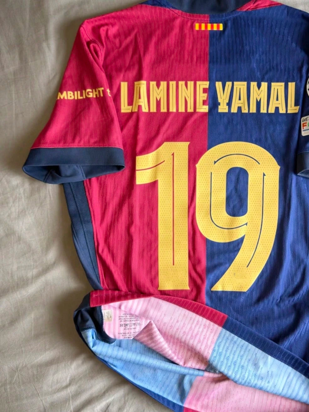 Barce Home Jersey #19 Yamal Soccer Jersey Football Shirt-24/25 Season