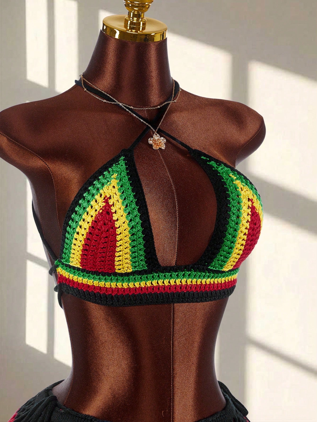 Beach Holiday Holiday Vacation Holiday Casual Boho Backless Criss-Cross Strap Sleeveless Ultra-Low Waist Spaghetti Strap Big Mesh Crochet Tassel Women's Mini Skirt With Women's Tank Top Handmade 2-Pie