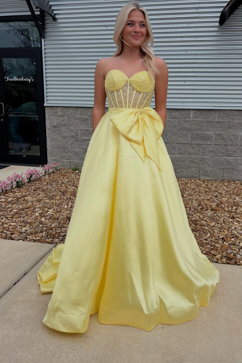 Beaded Sheer Aqua Satinn A-line Formal Gown
