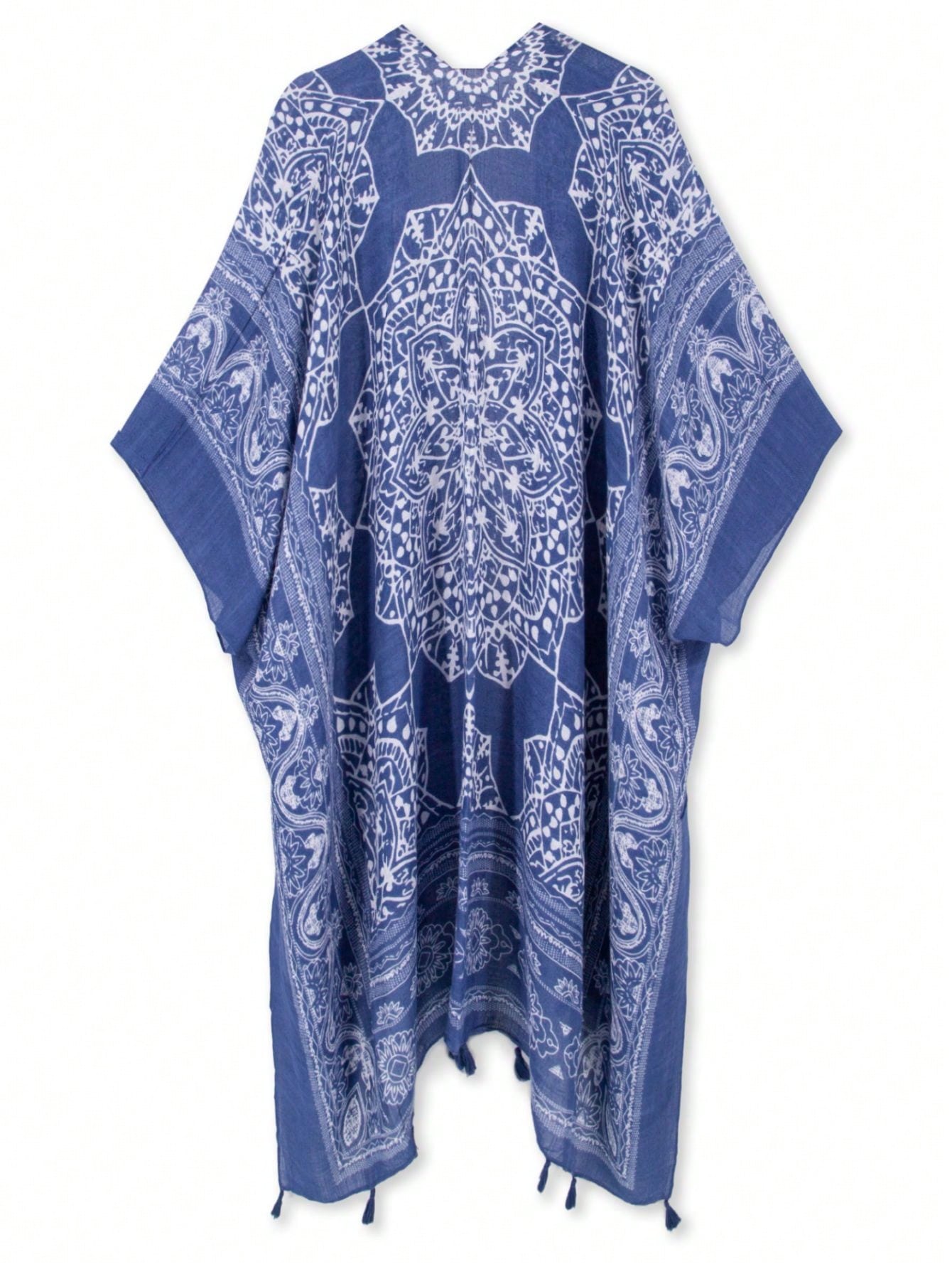 Beautiful Nomad Women's Bohemian Floral Printed Kimono Cover Up, For Summer Beach Vacation