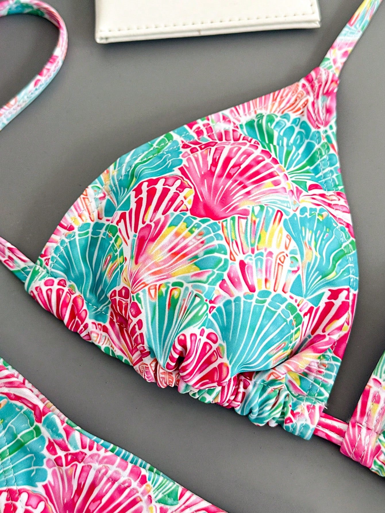 Bellisia 2pcs Women Bikini Set, Casual Shell Pattern, Suitable For Spring, Summer, Vacation, Beach, Party