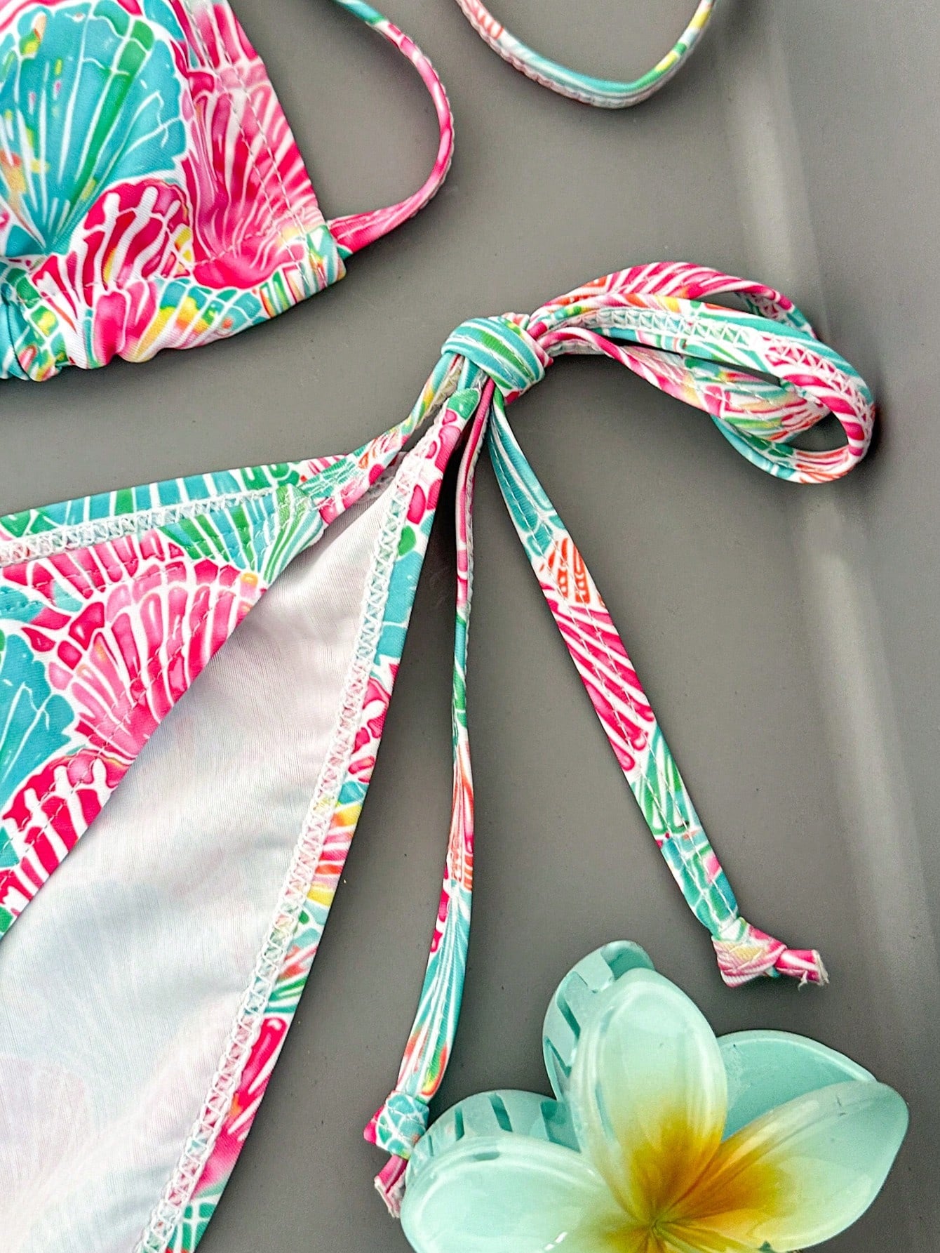 Bellisia 2pcs Women Bikini Set, Casual Shell Pattern, Suitable For Spring, Summer, Vacation, Beach, Party