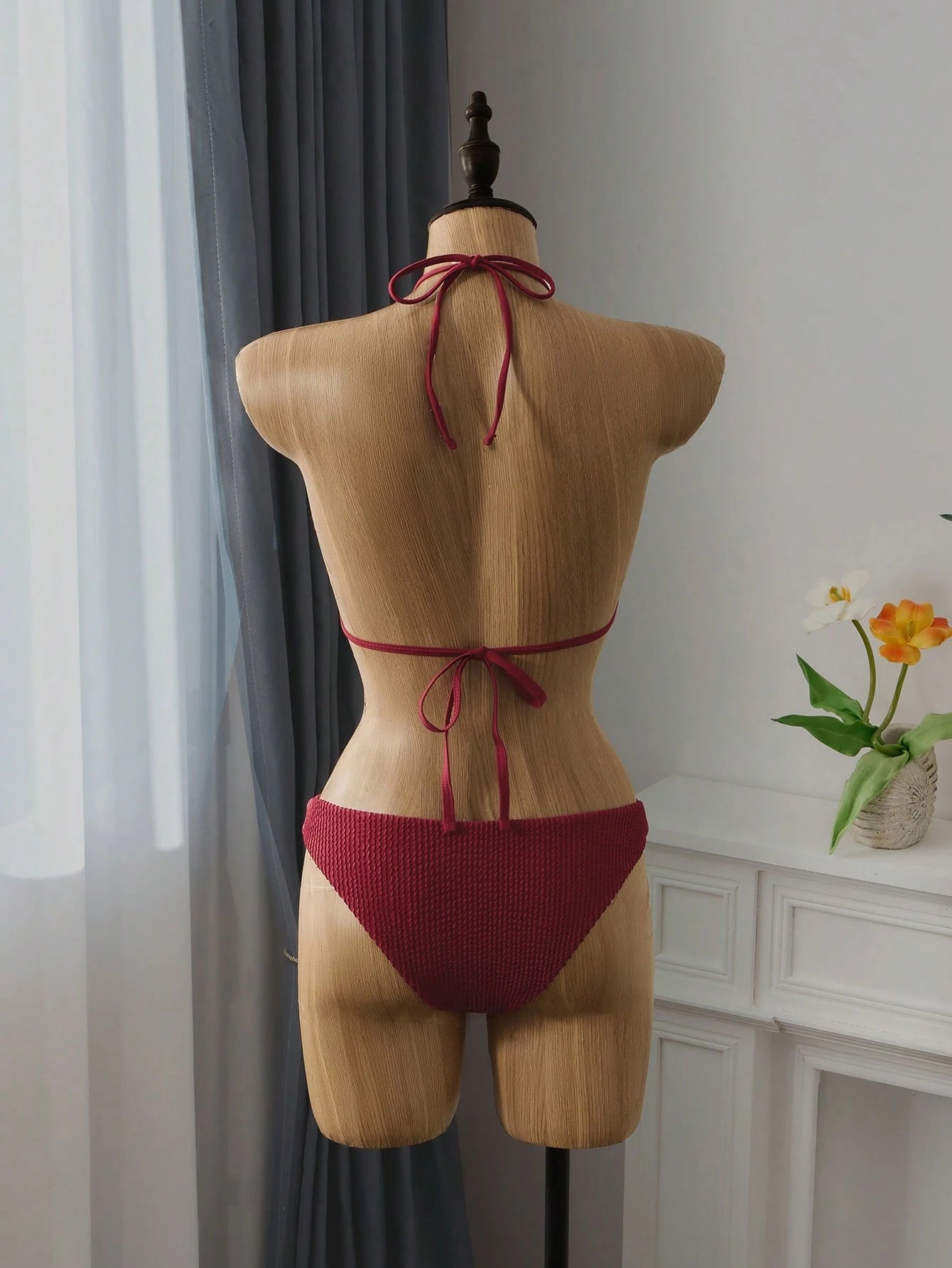 Bellisia Solid Color Bikini Swimsuit For Summer Beach Vacation