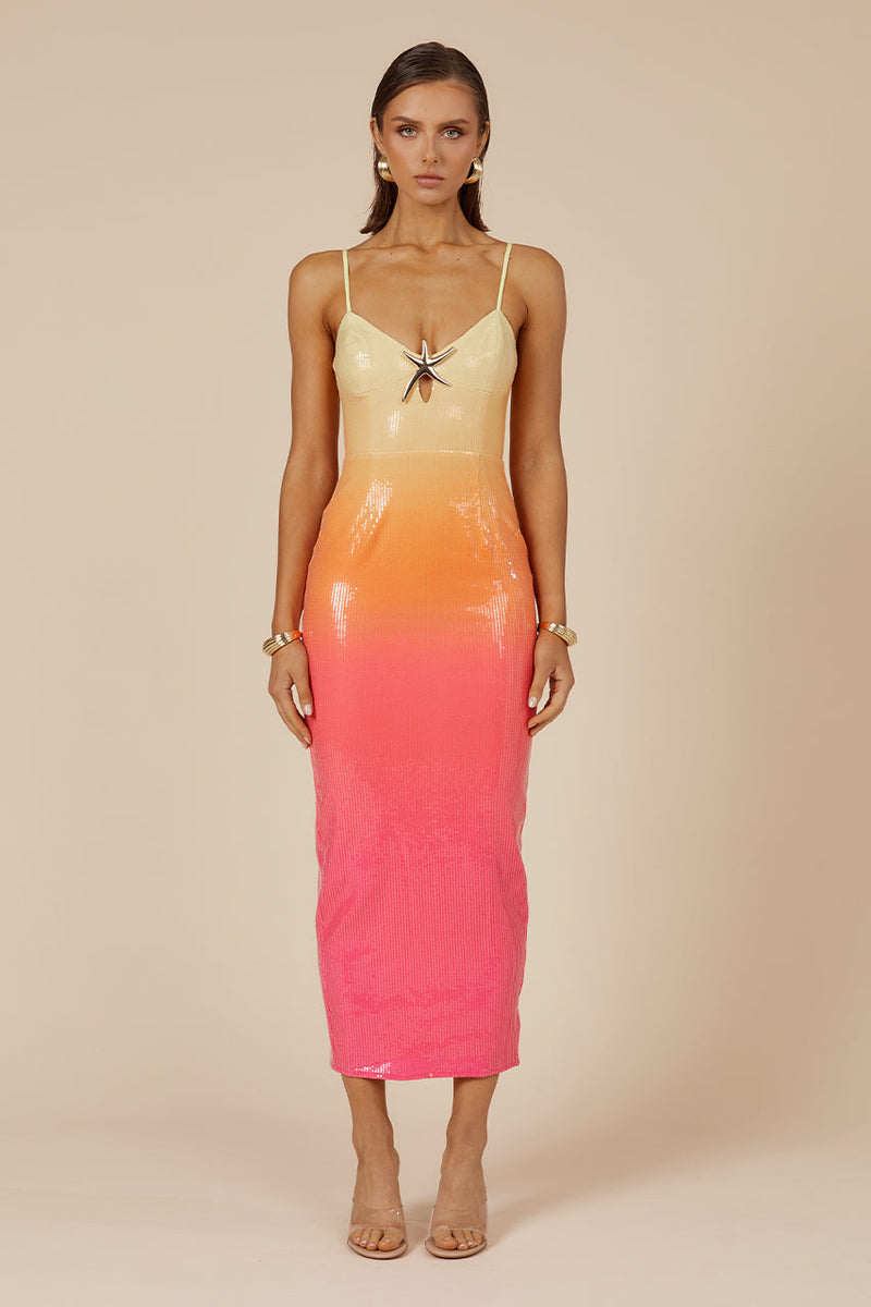Benita Midi Dress - Tropical - SHOPJAUS - JAUS