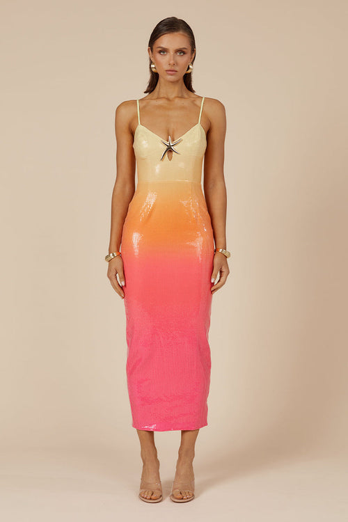 Benita Midi Dress - Tropical - SHOPJAUS - JAUS