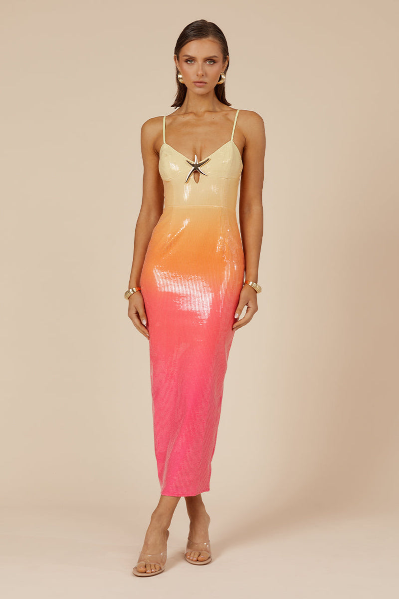 Benita Midi Dress - Tropical - SHOPJAUS - JAUS