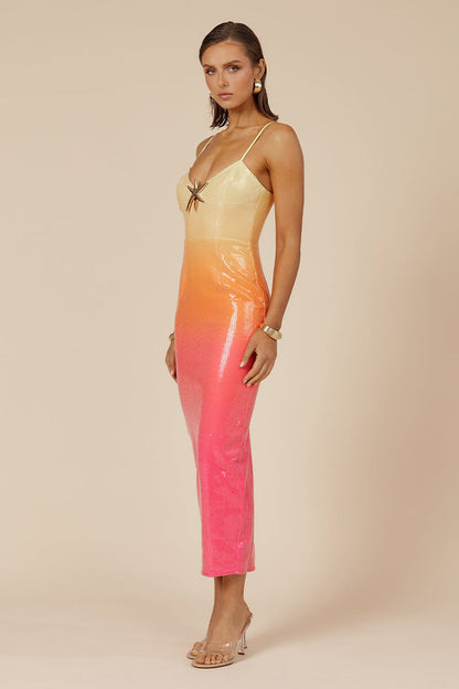 Benita Midi Dress - Tropical - SHOPJAUS - JAUS