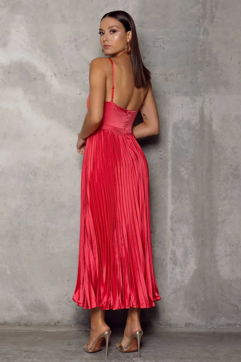 Bianca Dress - Watermelon Red - JAUS