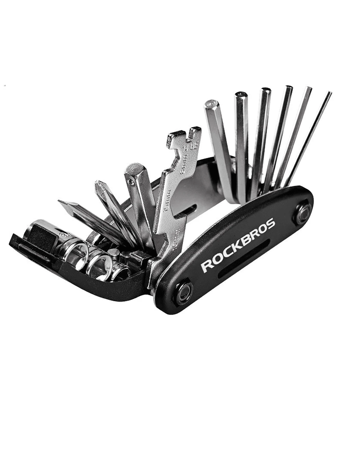 Bicycle Repair Combination Tool Multifunctional Folding Kit Black Bicycle Multifunctional Tool 16-In-1 Folding Repair Kit Black ﻿