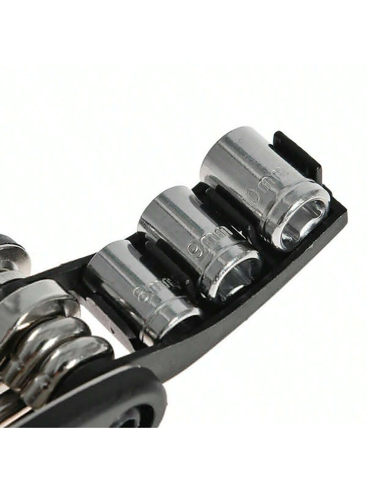 Bicycle Repair Combination Tool Multifunctional Folding Kit Black Bicycle Multifunctional Tool 16-In-1 Folding Repair Kit Black ﻿