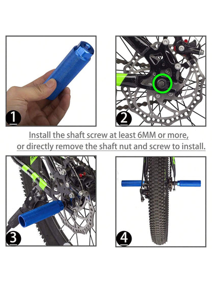 Bike Pegs 2Pcs Aluminum Alloy Anti-Skid Lead Foot Bicycle Pegs 3/8 Inch Axles For Mountain Bike Cycling Rear Stunt Pegs