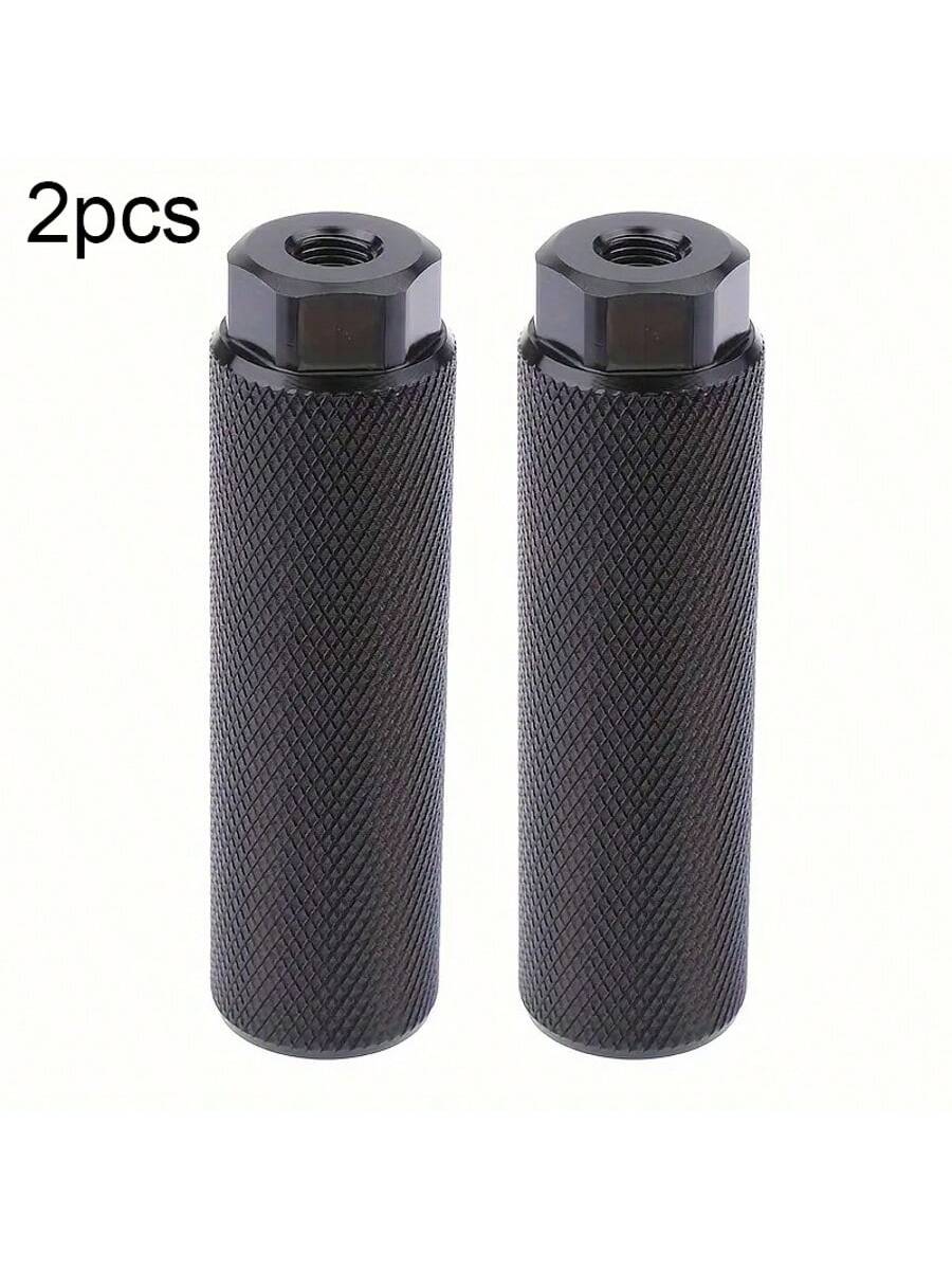 Bike Pegs 2Pcs Aluminum Alloy Anti-Skid Lead Foot Bicycle Pegs 3/8 Inch Axles For Mountain Bike Cycling Rear Stunt Pegs