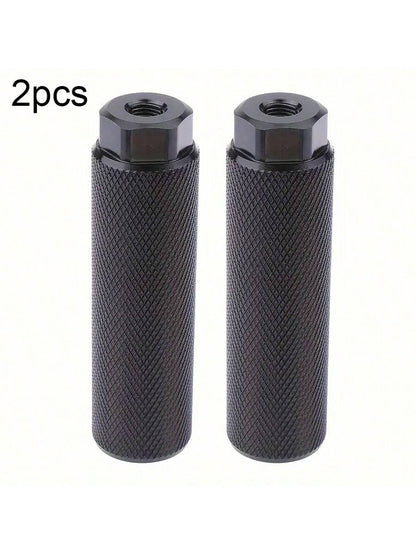 Bike Pegs 2Pcs Aluminum Alloy Anti-Skid Lead Foot Bicycle Pegs 3/8 Inch Axles For Mountain Bike Cycling Rear Stunt Pegs