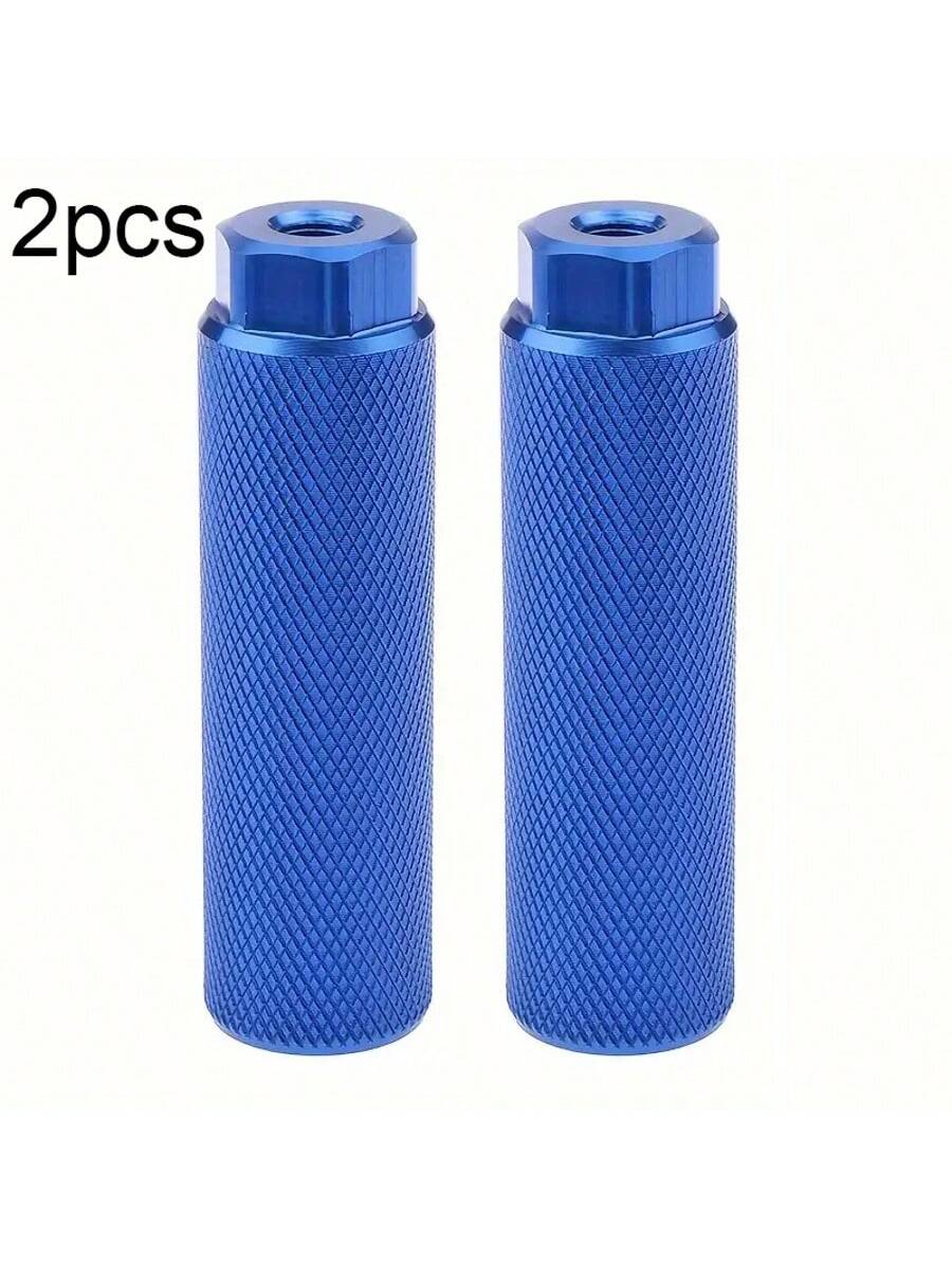 Bike Pegs 2Pcs Aluminum Alloy Anti-Skid Lead Foot Bicycle Pegs 3/8 Inch Axles For Mountain Bike Cycling Rear Stunt Pegs