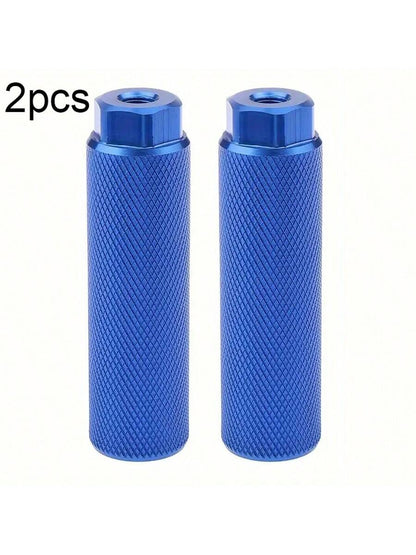 Bike Pegs 2Pcs Aluminum Alloy Anti-Skid Lead Foot Bicycle Pegs 3/8 Inch Axles For Mountain Bike Cycling Rear Stunt Pegs