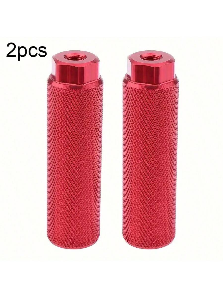 Bike Pegs 2Pcs Aluminum Alloy Anti-Skid Lead Foot Bicycle Pegs 3/8 Inch Axles For Mountain Bike Cycling Rear Stunt Pegs