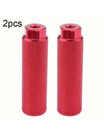 Bike Pegs 2Pcs Aluminum Alloy Anti-Skid Lead Foot Bicycle Pegs 3/8 Inch Axles For Mountain Bike Cycling Rear Stunt Pegs