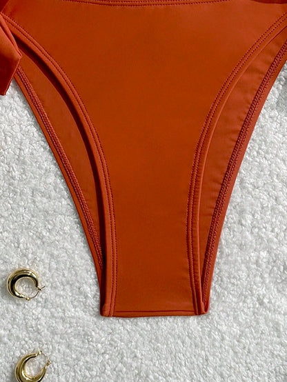 Black Basic Side Tie Bikini Bottom, Suitable For Graduation, Independence Day, Valentine's Day, Music Festivals, Fashion Vacation Beach Summer