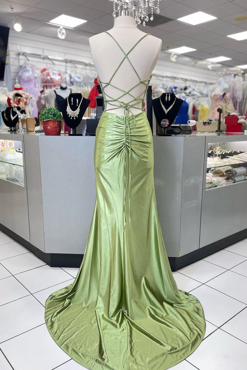 Blue Beaded Corset Mermaid Long Formal Dress