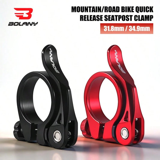 BOALNY BOLANY Bicycle Seatpost Clamp Aluminum Alloy 31.8/34.9mm Quick Release Seat Tube Clamp MTB Accessories And Parts