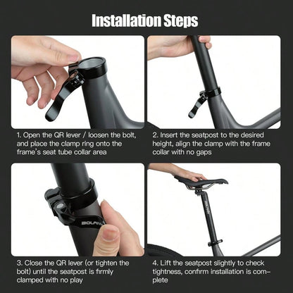 BOALNY BOLANY Bicycle Seatpost Clamp Aluminum Alloy 31.8/34.9mm Quick Release Seat Tube Clamp MTB Accessories And Parts