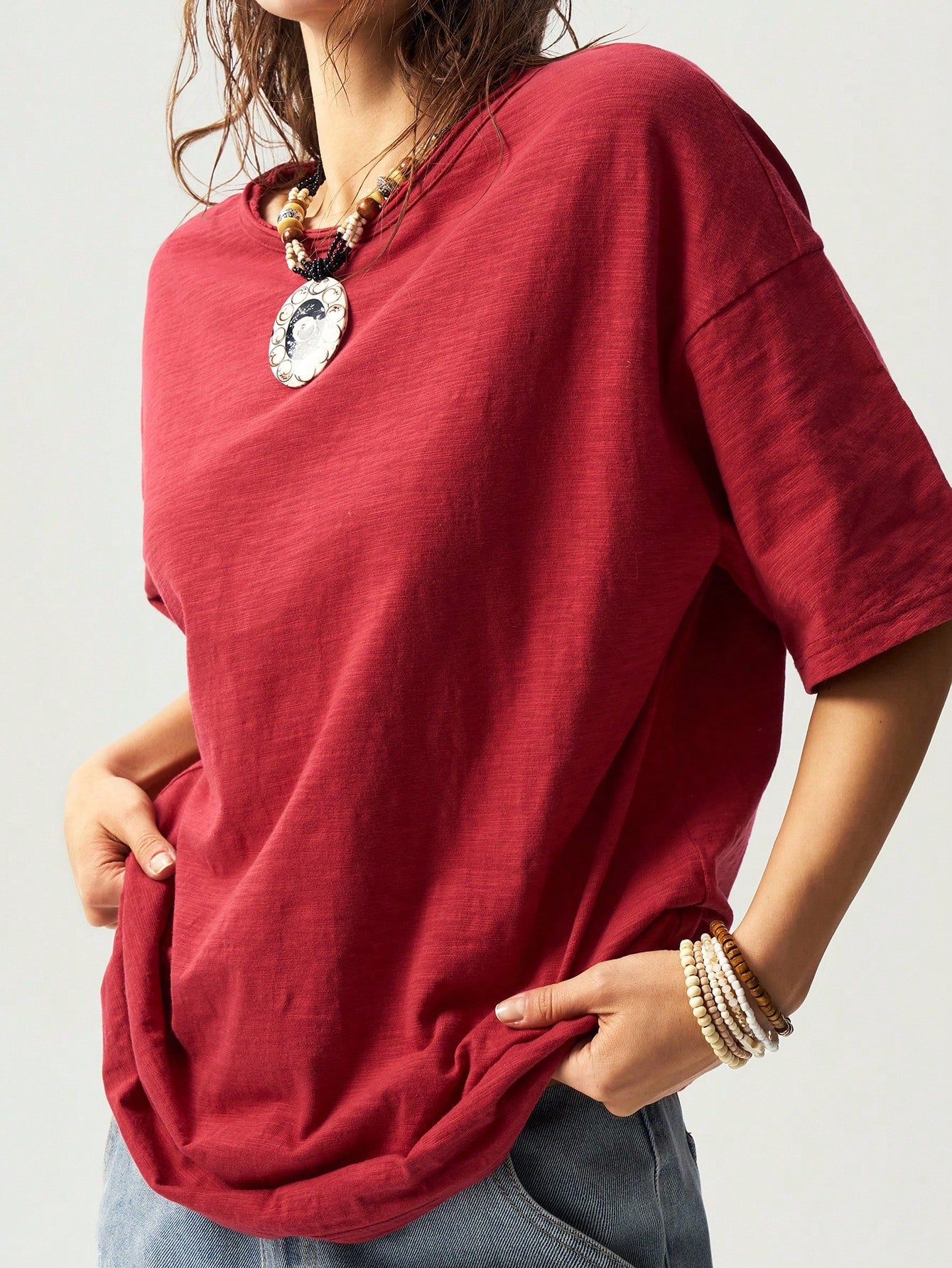 Bohemela Plus Size Summer Casual Star Print Short Sleeve T-Shirt Star Tshirt
