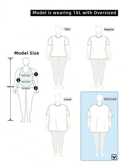 Bohemela Plus Size Summer Casual Star Print Short Sleeve T-Shirt Star Tshirt