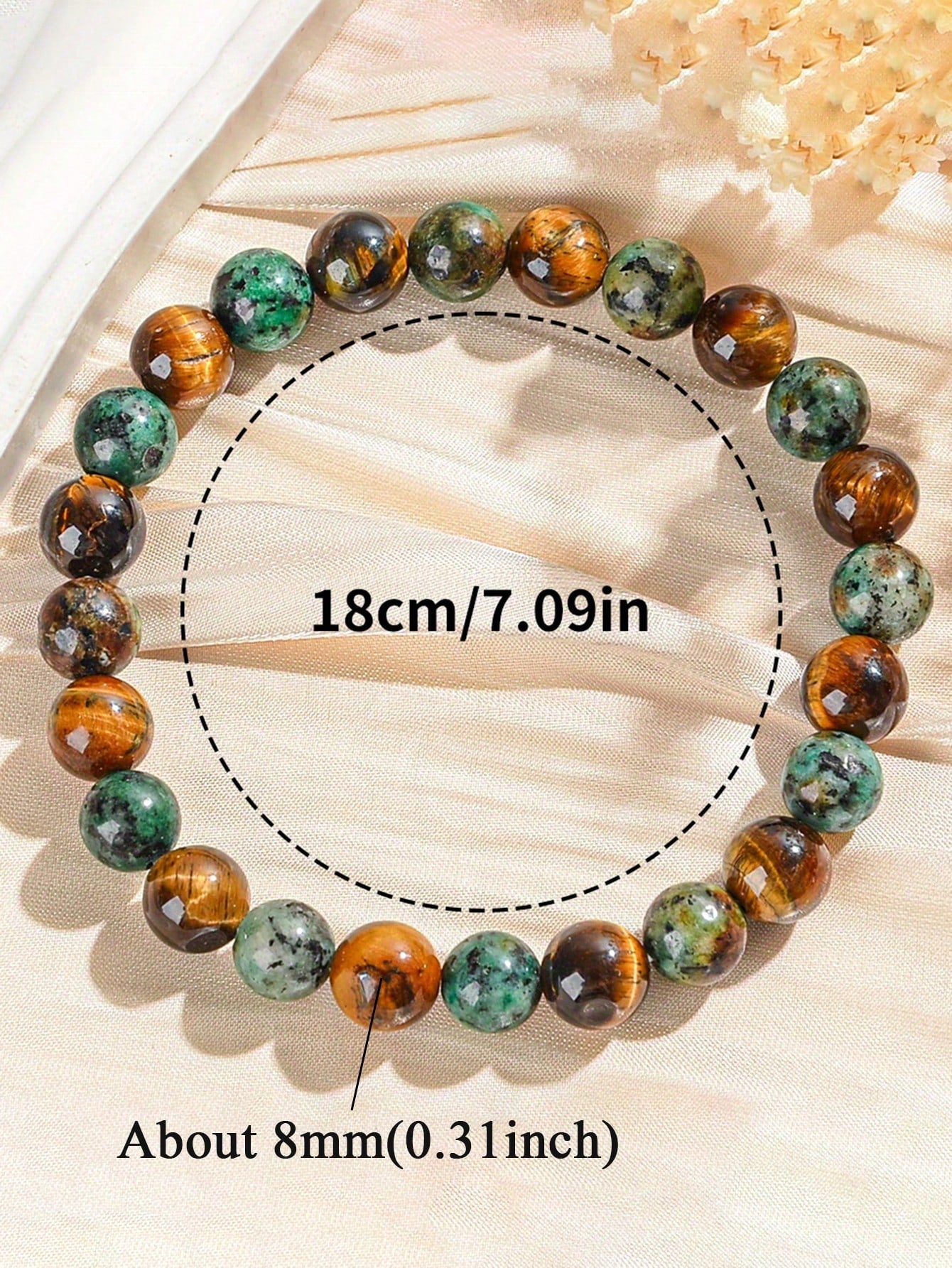 Bohemian Style Attract Money Bracelet- African Turquoise & Tiger Eye, Abundance And Prosperity, Courage, Focus, Luck & Success Jewelry For Men Women