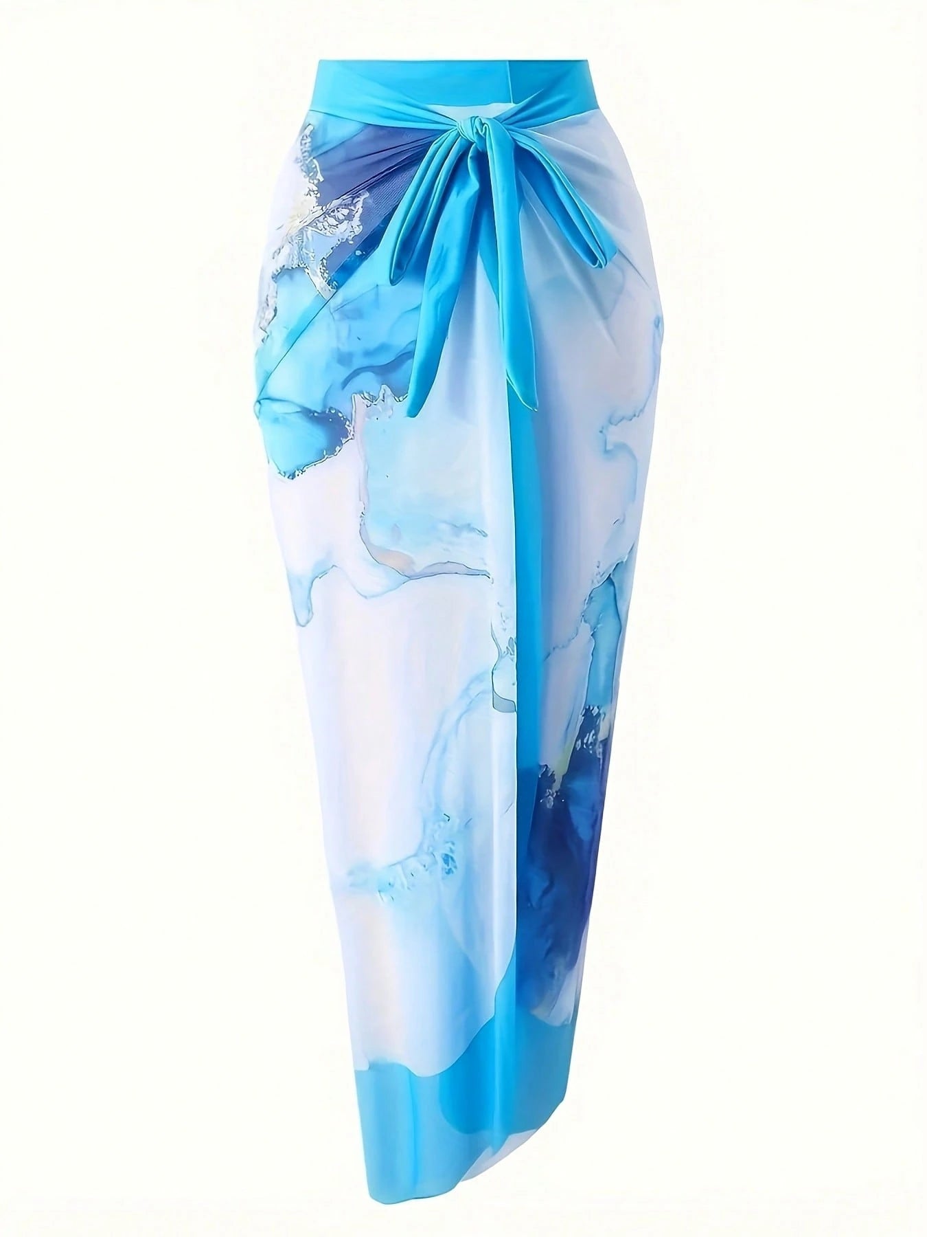 Boho Style Women's Straps V Neck One Piece Swimsuit With Long Skirt Cover Up For Beach Vacations