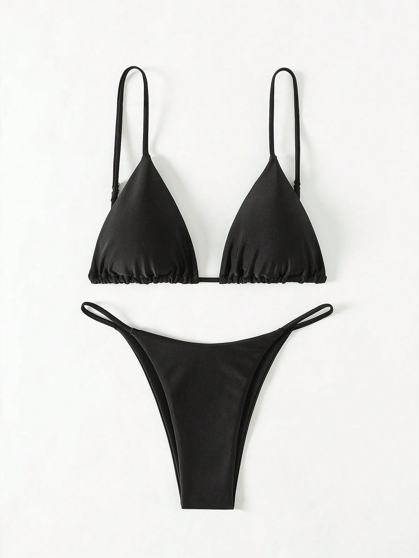Bonvoyette Women's Solid Color Sexy Bikini Swimsuit Set, Summer Beach