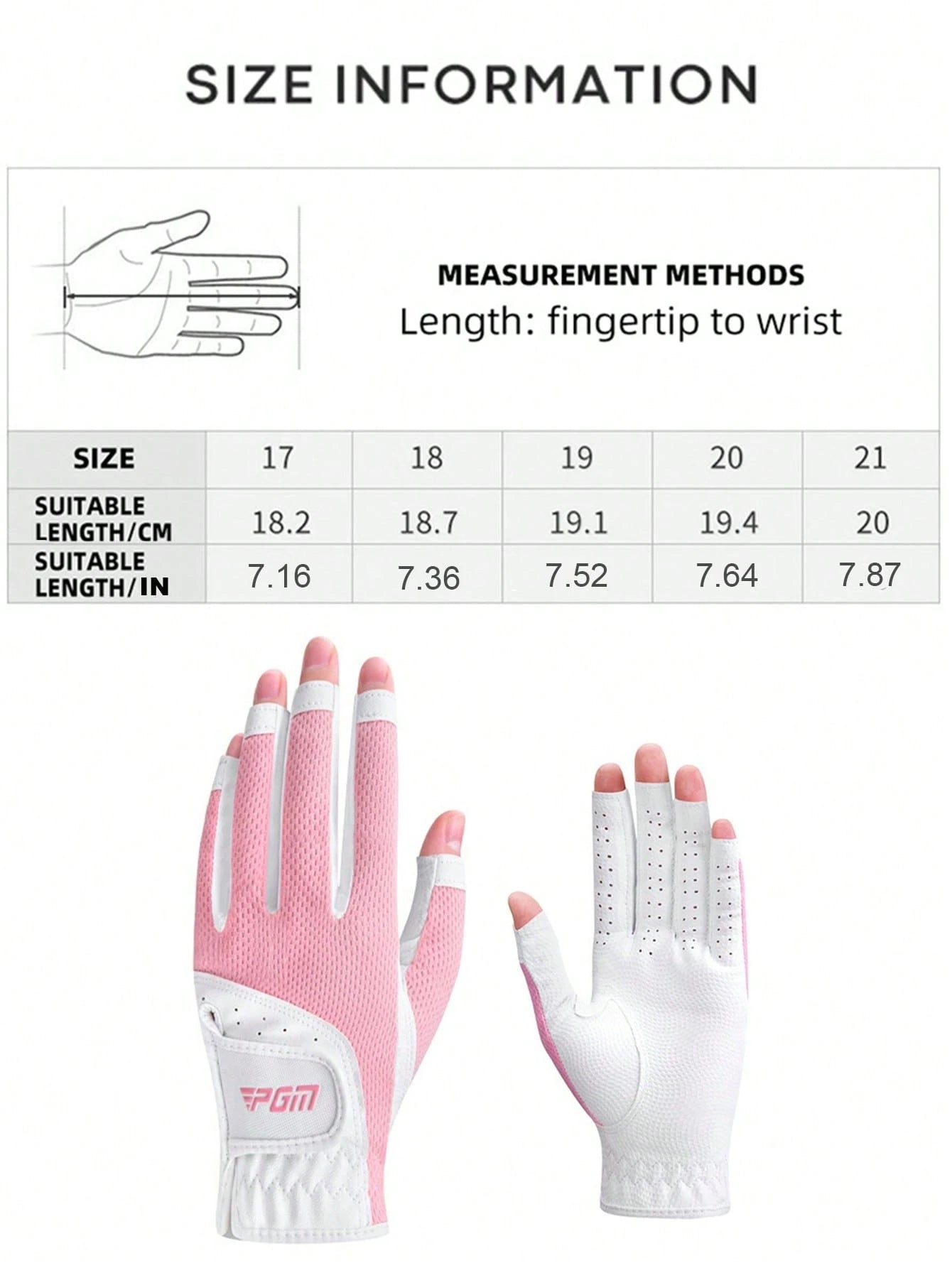 Breathable Sweat-Wicking Golf Gloves With Adjustable Hook And Loop Fingerless Microfiber Golf Glove For Female Players Aesthetic Golf Grips For Summer Training Session High-Elasticity Soft Grip Lightw