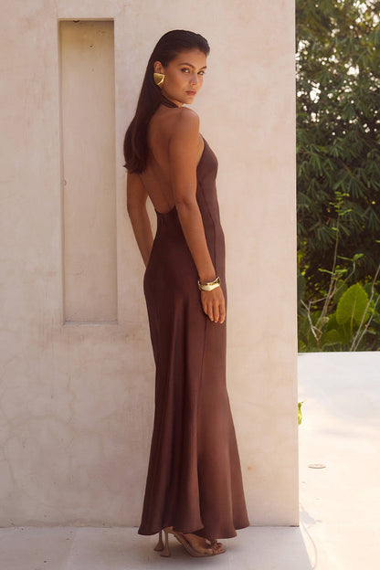 Brigitte Maxi Dress - Espresso - SHOPJAUS - JAUS